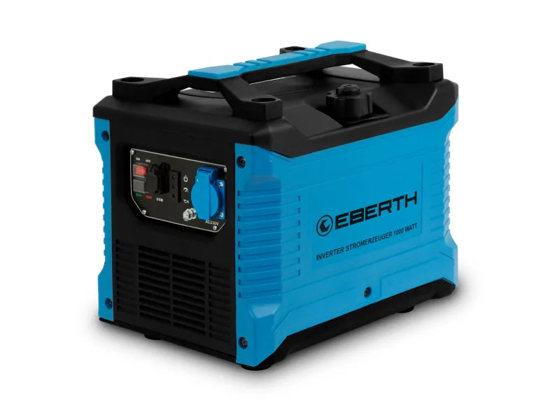 EBERTH 1000 Watt Inverter Stromerzeuger Leise Stromgenerator 1x 230V 2x USB